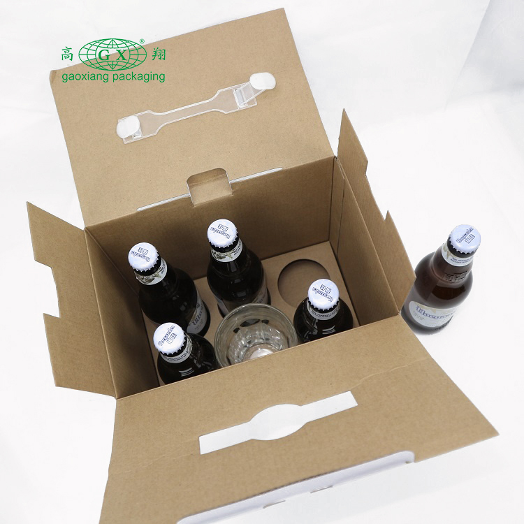Изготовленная на заказ красочная коробка вина бутылки картона печатания 6 с коробкой ручки